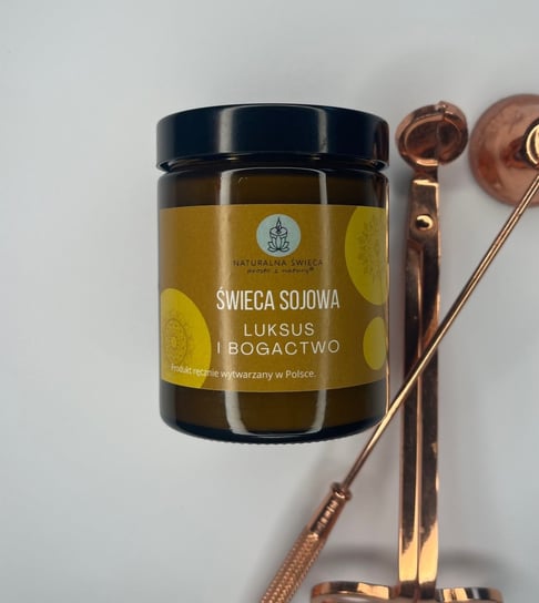 Luksus I Bogactwo Świeca Sojowa 180 Ml Naturalna Świeca