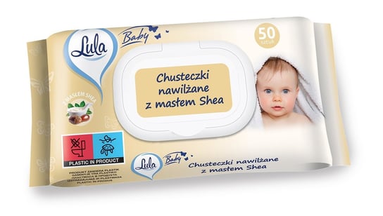 LULA Baby Chusteczki nawilżane dla niemowląt i dzieci - z masłem Shea 1op.-50szt inna
