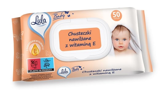 LULA Baby Chusteczki nawilżane dla niemowląt i dzieci - z witaminą E 1op.-50szt inna