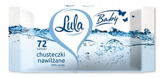 Lula, Chusteczki nawilżane, 99% wody, 72 szt. Stella
