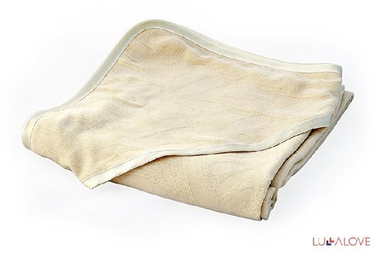 LullaLove, Otulacz z alg i bambusa, wielofunkcyjny, 110x110 cm, Gold LullaLove