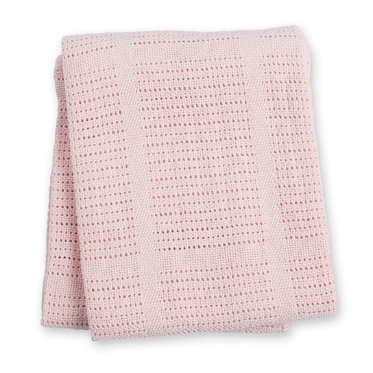 Lulujo, Kocyk bawełniany, tkany, 80x100 cm, Różowy Lulujo