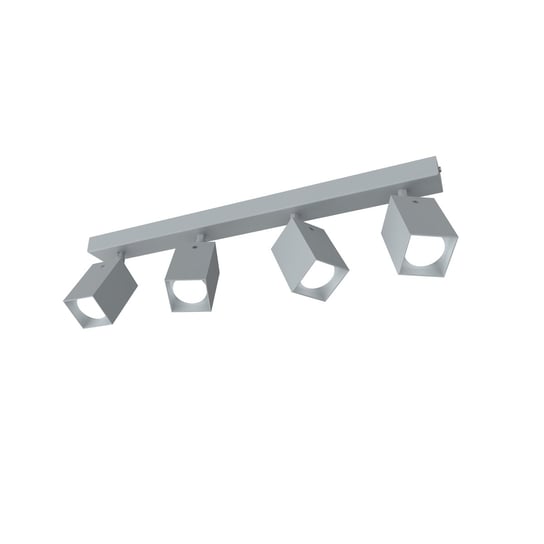 LUMICOM | BRINCK Plafoniera L, 4X GU10, max 33W, metallo, grigio, L.6cm LUMICOM