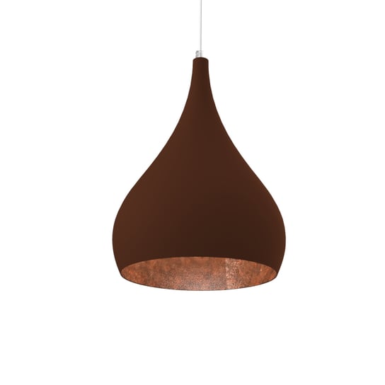 LUMICOM | CALICE Sospensione, 1X E27, max 42W, metallo, corten/foglia rame, D.20cm LUMICOM