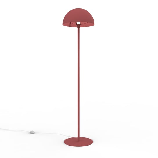 LUMICOM | CASSIS Lampa podłogowa, 1XE27, max 42W, metal, skóra bydlęca czerwona, D40cm H160cm LUMICOM