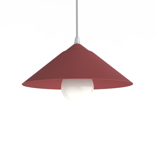 LUMICOM | CHAPEAU Sospensione, 1XE27, max 42W, metallo, rosso cowhide, D25cm LUMICOM