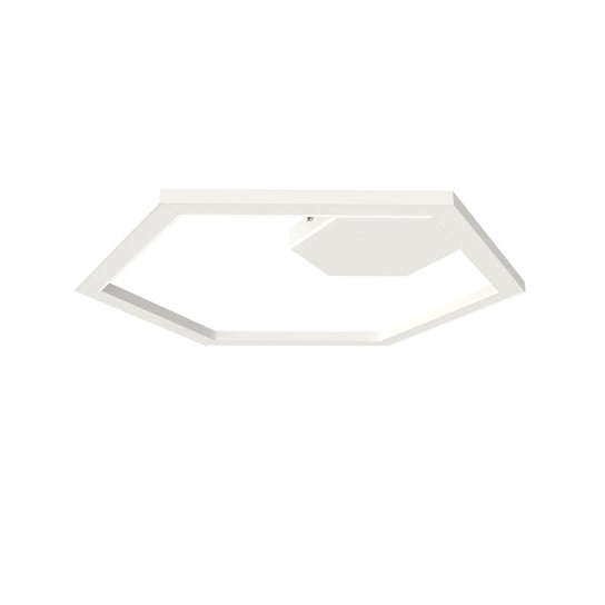 LUMICOM | ESAGONO 1X Plafoniera, STRIP LED, 34W/m, 4000K, metallo, bianco, Ø60cm LUMICOM