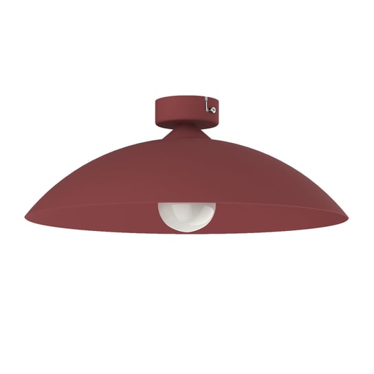 LUMICOM | FLASH Plafoniera, 1X E27, max 42W, metallo, rosso cowhide, D.40cm LUMICOM