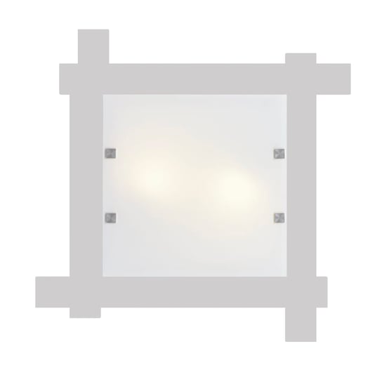 LUMICOM | LEONE Lampa sufitowa, 2X E27, max 42W, metal/szkło, biały matowy, 40x40cm LUMICOM