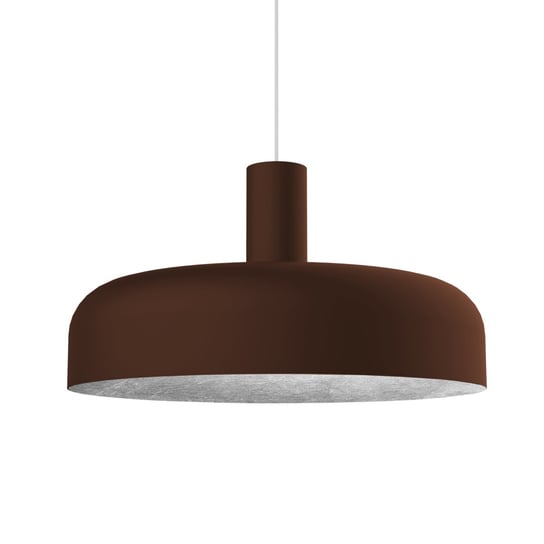 LUMICOM | NADIR Sospensione, 1X E27, max 42W, metallo, marrone corten/foglia argento, D.40cm LUMICOM