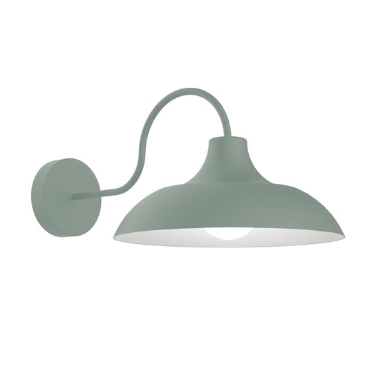 LUMICOM | PARIGINA Applique, 1X E27, max 42W, metallo, verde iceberg/bianco opaco, D.30cm Inna marka