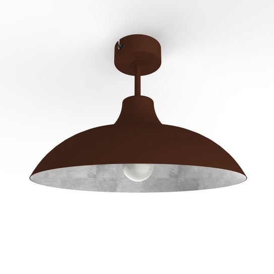 LUMICOM | PARIGINA Plafoniera, 1X E27, max 42W, metallo, marrone corten/foglia argento, D.30cm Inna marka