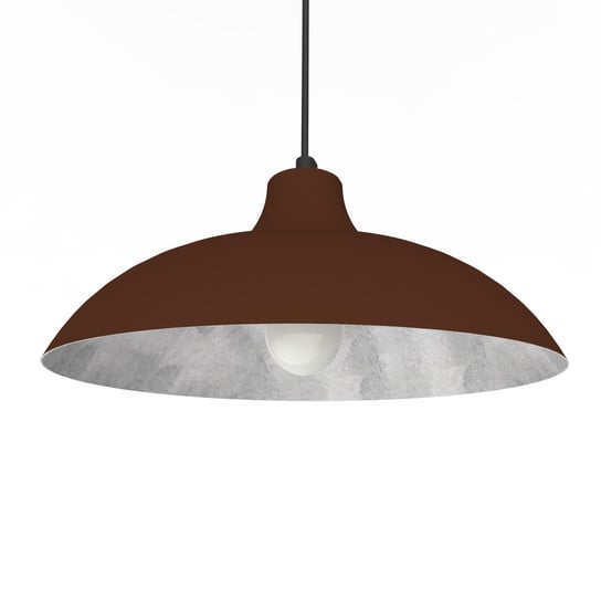 LUMICOM | PARIGINA Sospensione, 1X E27, max 42W, metallo, marrone corten/foglia argento, D.40cm LUMICOM