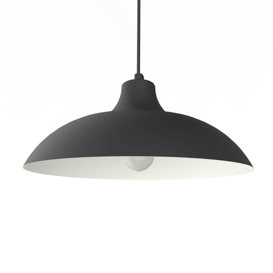 LUMICOM | PARIGINA Sospensione, 1X E27, max 42W, metallo, nero opaco/bianco, D.30cm LUMICOM