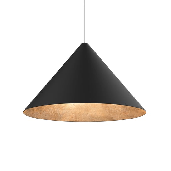 LUMICOM | PINOCCHIO Sospensione, 1X E27, max 42W, metallo, nero opaco/foglia oro, D.50cm LUMICOM