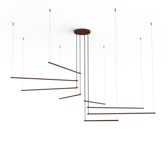 LUMICOM | RADIUS Sospensione, STRIP LED, 136W/m, 3000K, metallo, corten, d.220 LUMICOM