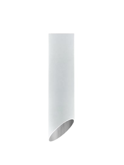 LUMICOM | ROND COUPÈ Plafoniera, 1x GU10, max 33W, metallo, bianco opaco/foglia argento, D.6cm x H30cm Inna marka