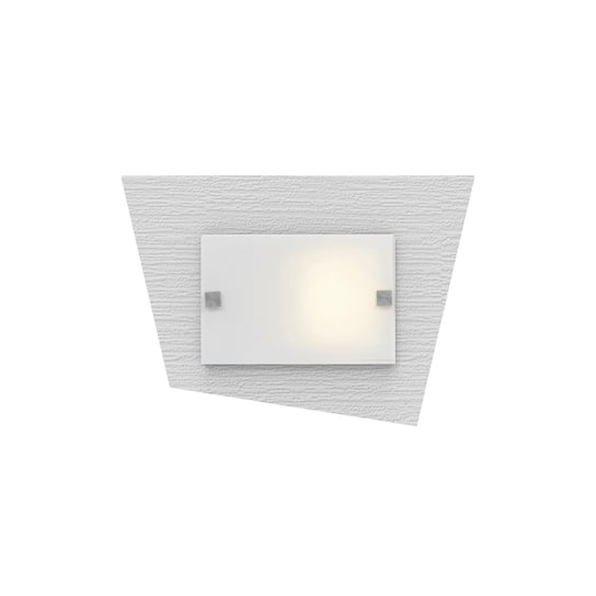 LUMICOM | SKINNY Plafoniera, LED INTEGRATO, 10W, 4000K, metallo, bianco spatolato, L35x20cm Inna marka