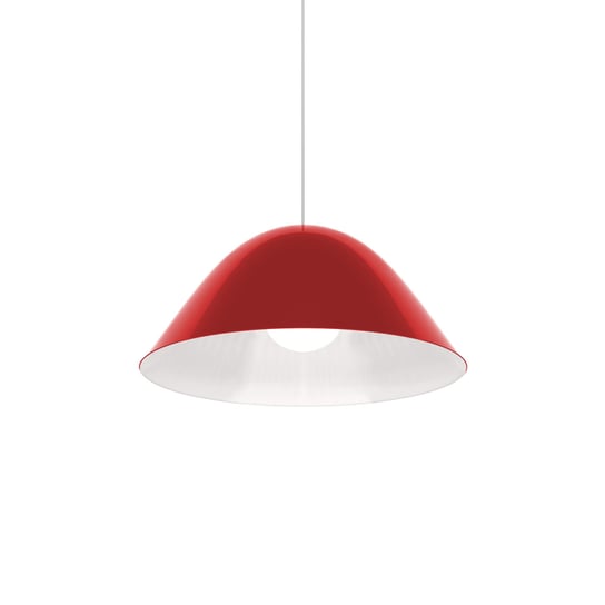 LUMICOM | SPORE Sospensione, 1X E27, max 42W, metallo, rosso lucido/bianco, D35cm LUMICOM