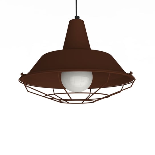 LUMICOM | TIVOLI Sospensione, 1xE27, max 42W, metallo, marrone corten, D.35cm LUMICOM