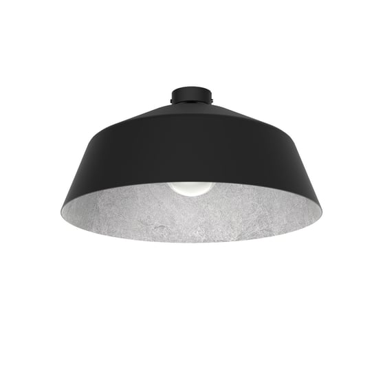 LUMICOM | TOKYO Plafoniera, 1xE27, max 42W, metallo, nero opaco/foglia argento, D.50cm LUMICOM