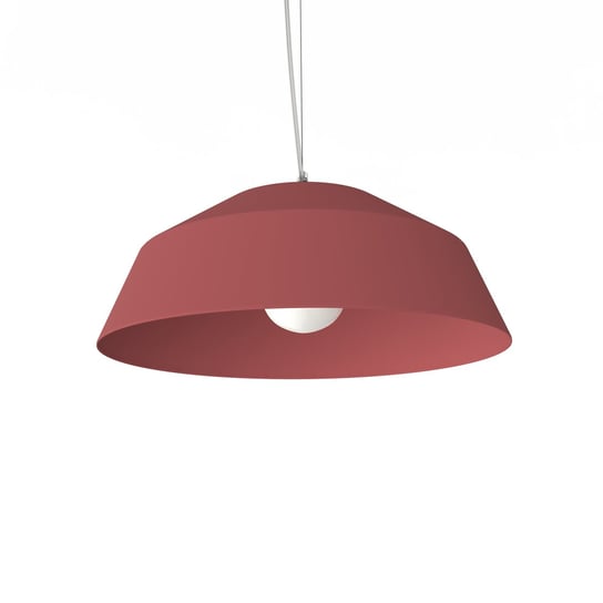 LUMICOM | TOKYO Sospensione, 1xE27, max 42W, metallo, rosso cowhide, D.50cm LUMICOM