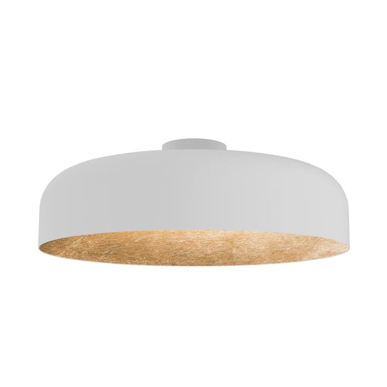 LUMICOM | TUZZI Plafoniera, 1xE27, max 42W, metallo, bianco opaco/foglia oro, D.50cm LUMICOM