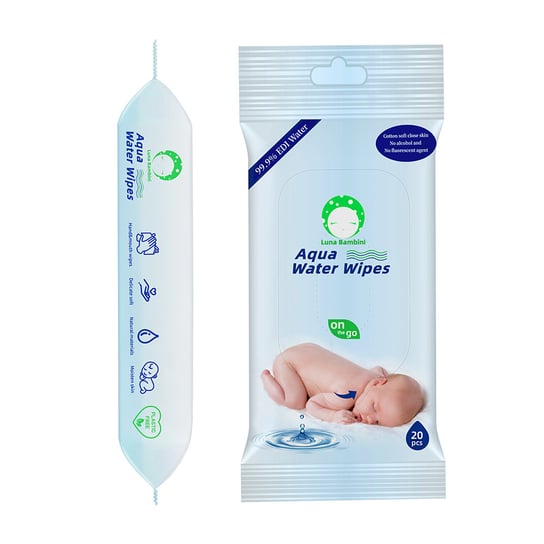 Luna Bambini, Chusteczki wodne Aqua Water Wipes, 20szt. Luna Bambini