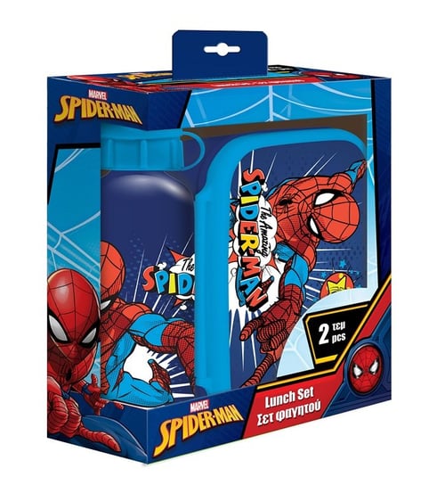 Lunch Box Bidon Aluminiowy, Pudełko Spiderman Diakakis