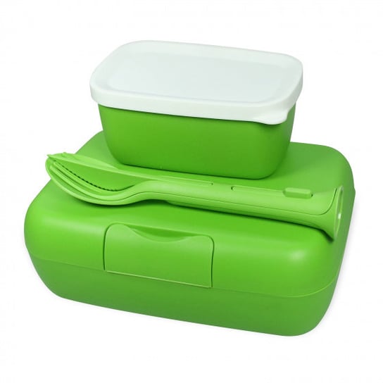 lunch box Candy 19 x 13,5 cm termoplastyczny zielony 3 części TWM