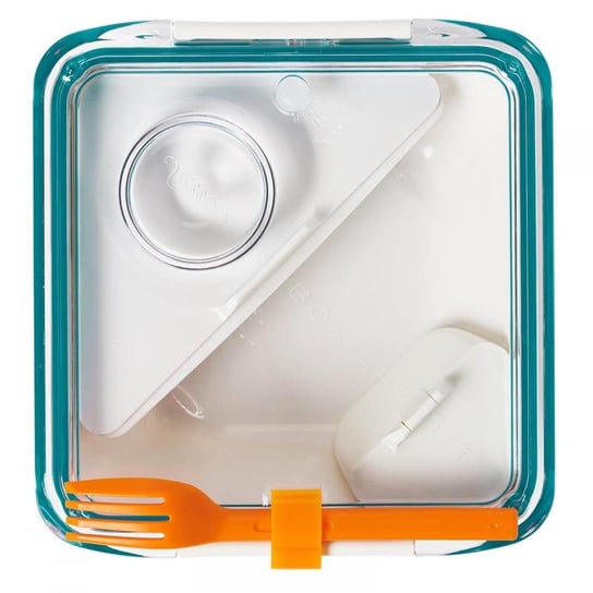 Lunch box, morsko-pomarańczowy BOX APPETITE Black+Blum, 19x19x5,5 cm Black+Blum