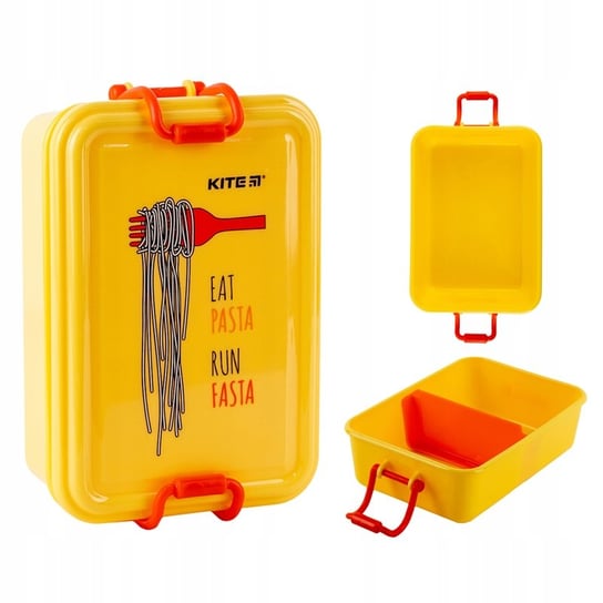 Lunchbox do szkoły 650 ml z przegródką żółty Kite KITE