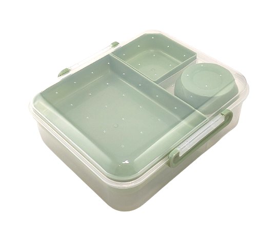 Lunchbox Jax w kolorze oliwkowym - 4 częściowy. Inna marka