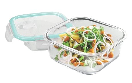 Lunchbox Pojemnik szklany z pokrywką na lunch żywność jedzenie 12,5 x 6 cm JDS