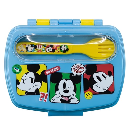 Lunchbox śniadaniówka + sztućce  Myszka Mickey Myszka Miki