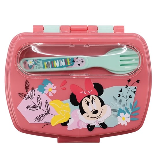 Lunchbox śniadaniówka + sztućce  Myszka Minnie Frozen - Kraina Lodu