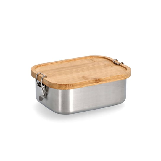 Lunchbox w pokrywką bambusową na klips, 16 x 11,5 x 6 cm Zeller
