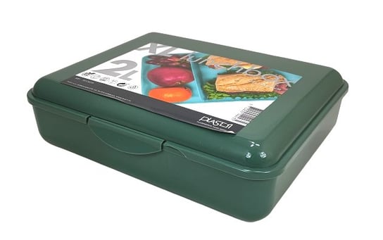 Lunchbox XL z przegrodą Plast1 - Ciemna zieleń 2L PLAST1