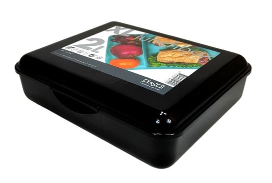Lunchbox XL z przegrodą Plast1 - Czarny 2L PLAST1