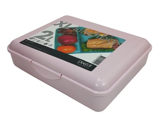 Lunchbox XL z przegrodą Plast1 - Jasny róż 2L PLAST1