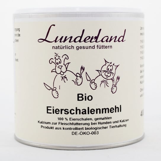 Lunderland Mączka ze skorupek jaj Bio dla psa i kota 800g Lunderland