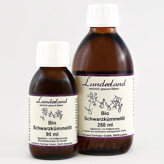 Lunderland Olej z nasion czarnuszki Bio dla psa i kota  90ml Lunderland