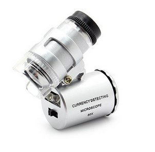 Lupa jubilerska mikroskop kieszonkowy powiększenie 60x podświetleniem 2 LED ZWY Inna marka