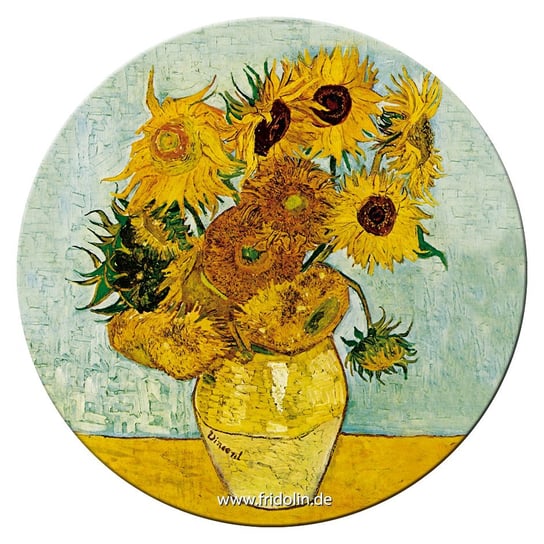 Lusterko kieszonkowe, Van Gogh - Flowers, okrągłe Fridolin