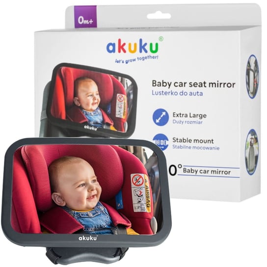 Lusterko Wsteczne Do Obserwacji Dziecka W Samochodzie Regulowane 360° Akuku Akuku