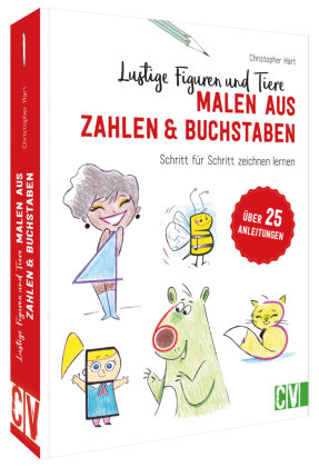 Lustige Figuren und Tiere malen aus Zahlen & Buchstaben Christophorus-Verlag