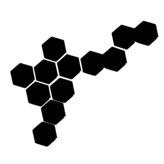 Lustro Dekoracja Hexagon Sześciokąt Plaster Miodu Czarny Inna marka