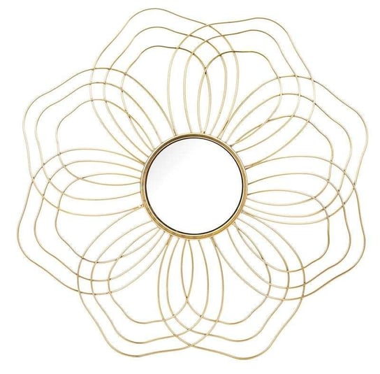 Lustro Dekoracyjne Kwiat złote 51x51x4cm Pigmejka