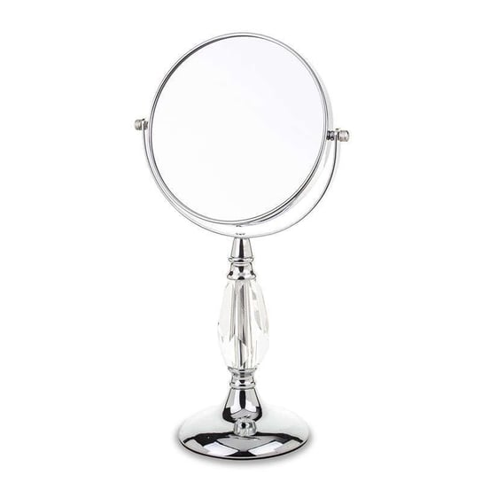 Lustro kosmetyczne lustro stojące srebrne H: 37 cm Art-Pol