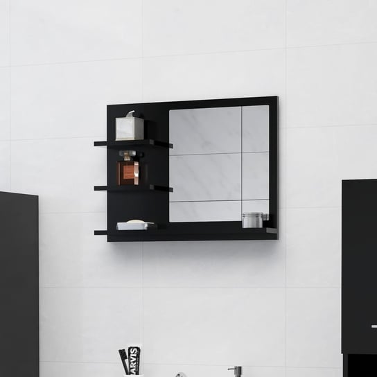 Lustro łazienkowe, czarne, 60x10,5x45 cm, płyta wiórowa vidaXL